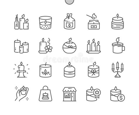 Various Candles. Different Shapes and Sizes Stock Vector - Illustration ...