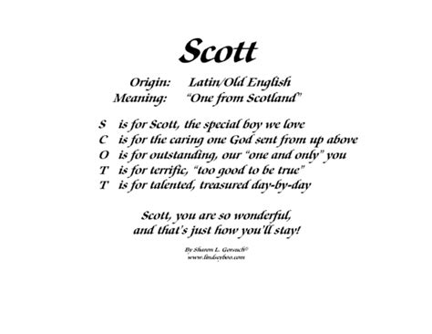 Meaning of Scott - LindseyBoo