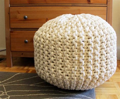 Giant knit pouf pattern instant download knit pouf knit | Etsy in 2020 | Knitted pouf ...