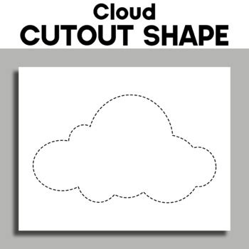 Cloud - Cutout Shape - Printable by structureofdreams | TPT