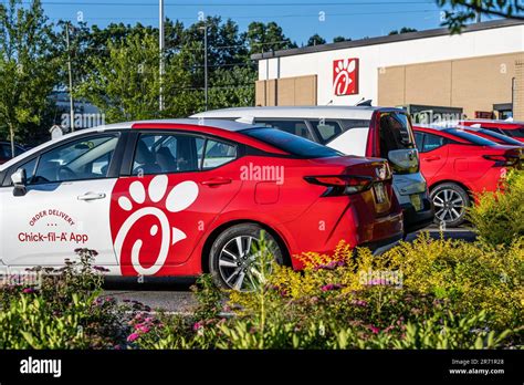 Chick-fil-A delivery vehicles at Chick-fil-A in Stone Mountain, Georgia ...