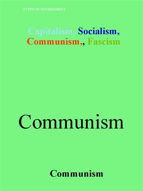 Types of Government | PDF | Communism | The Communist Manifesto