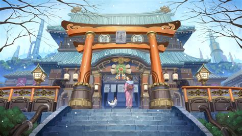 Download Anime Temple Wallpaper