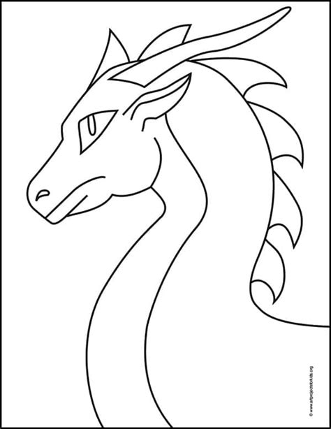 How To Draw A Dragon Head Step By Step For Kids