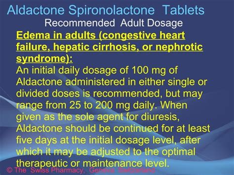 Aldactone Tablets for Hypertension & Oedematous Disorders | PPT