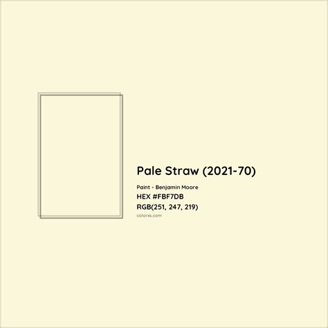 Benjamin Moore Pale Straw (2021-70) Paint color codes, similar paints ...