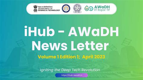 AWaDH Newsletter Volume 1 Edition 1 - IIT Ropar TIF (AWaDH)