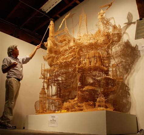 Wow! Toothpicks. | Toothpick sculpture, Model city, Sculpture