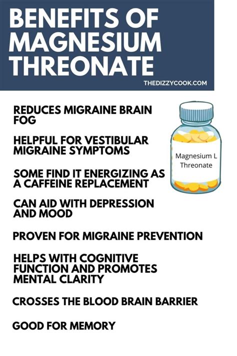 Magnesium Threonate for Migraine Brain Fog - The Dizzy Cook