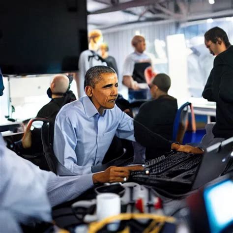 Obama at a LAN party, 8k, by Annie Leibovitz | Stable Diffusion | OpenArt