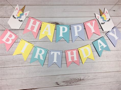 Unicorn Birthday Banner Unicorn Banner Unicorn Birthday - Etsy