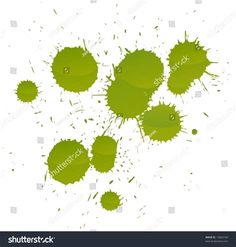 Green Paint Splash Stock Vector (Royalty Free) 13842169