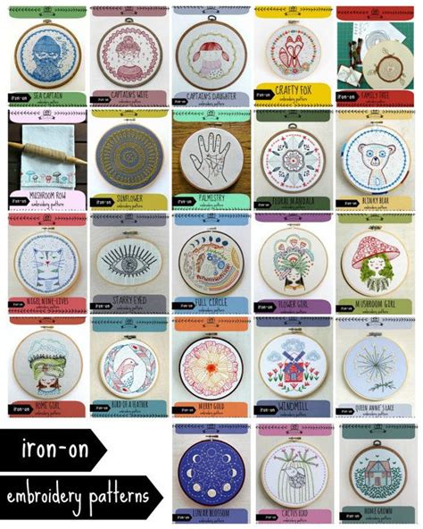 IRON-ON transfer embroidery patterns DIY craft iron on by cozyblue | Embroidery patterns, Iron ...