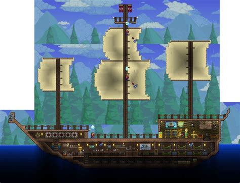 First of a many showcase: Pirate ship : Terraria