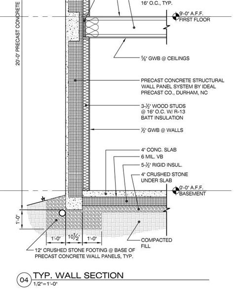 Concrete Wall Section Detail | Wall section detail, Concrete wall ...