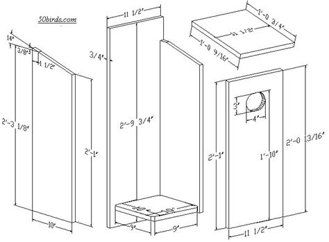 Image detail for -Nestbox Plans and Dimensions for Wood Duck, Hooded Merganser, Kestrel ...