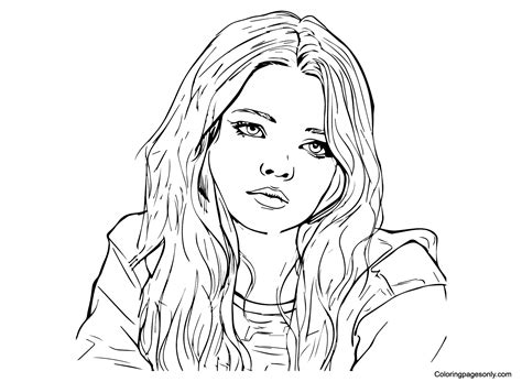 Sad Girl Coloring Pages