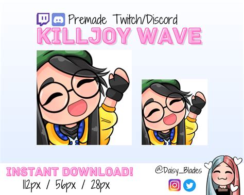 Valorant Killjoy Wave Twitch /discord Emote - Etsy | Twitch, Discord, Discord emotes