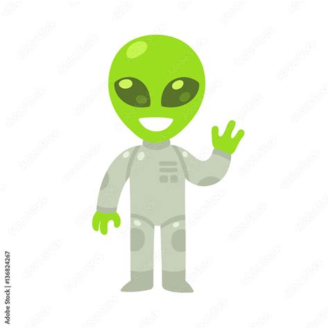 Cartoon alien drawing Stock Vector | Adobe Stock