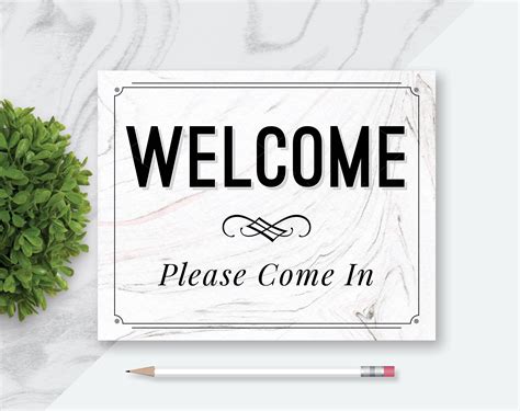 OPEN Printable Sign Welcome Please Come In Printable Sign | Etsy