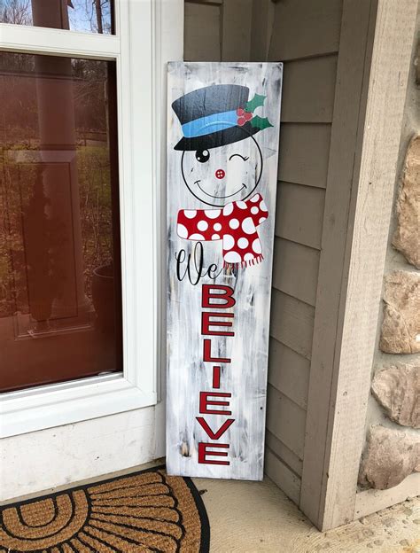 Snowman Christmas Porch Sign Holiday Porch Sign Outdoor - Etsy