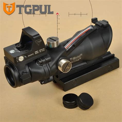 Optics Chevron ACOG 4X32 Scope Red Reticle Combo RMR Red Dot Sight 3.25 ...