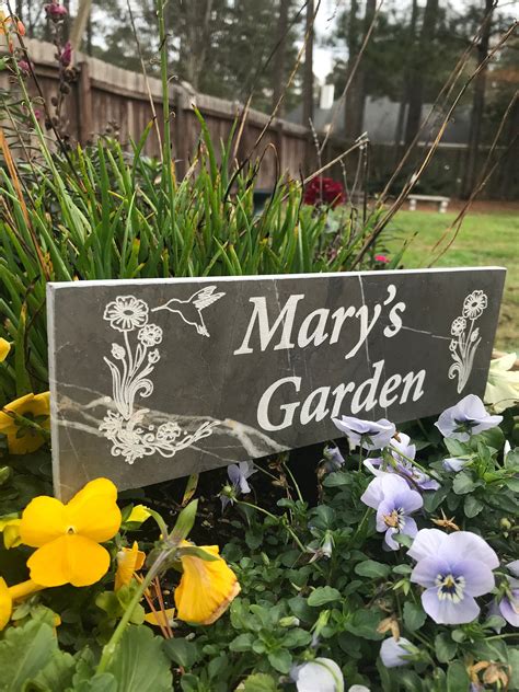 Personalized Garden Sign Marble Garden Sign Pet Memorial | Etsy