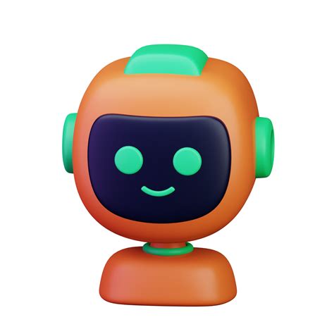 cute smile robot with monitor face illustration for robot personal ...