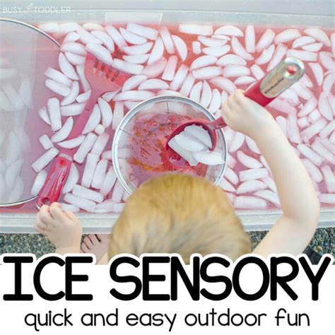 Ice Sensory Bin Activity for Toddlers - Busy Toddler