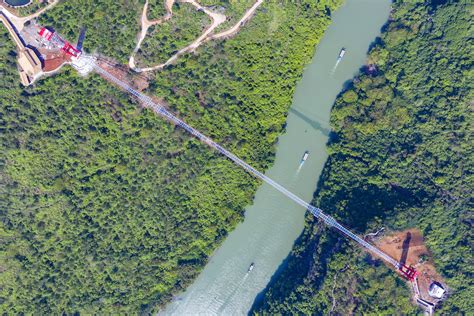 Glass Bridge in Huangchuan Three Gorges Scenic Area, China by UAD - 谷德设计网