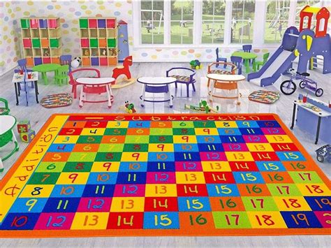 Room/Daycare/Classroom/Playroom Area Rug. Math. Numbers Chart. Educational. Fun. Non-Slip Back ...