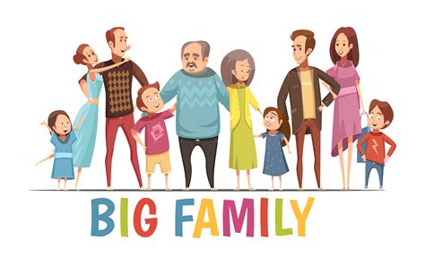 Big Happy Harmonious Family Portrait 476198 Vector Art at Vecteezy