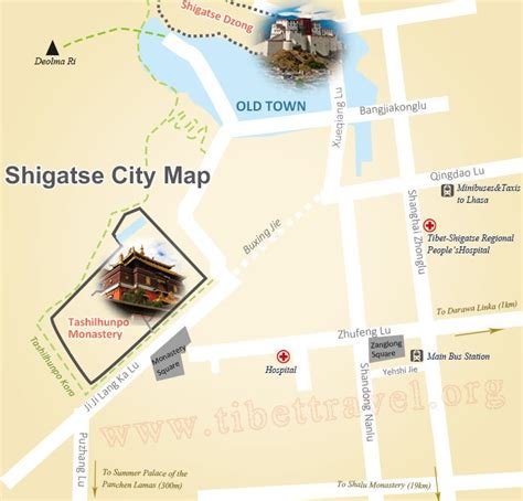 Shigatse Map, Shigatse Travel Map, Attraction Map and More