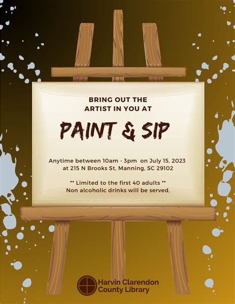 Paint & Sip - Clarendon County Chamber of Commerce