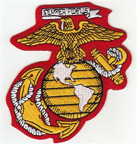 US MARINE CORPS Logo Semper Fidelis Iron On Patch Marines USMC Military ...