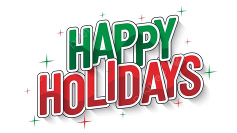 Happy Holidays In Text Banner, Holidays, Happy, Banner PNG and Vector with Transparent ...