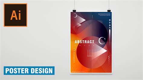 Abstract poster creative | geometric Poster design | illustrator tutorial - YouTube