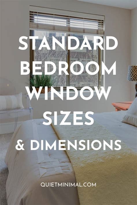 Standard Bedroom Window Sizes & Dimensions (A Simple Guide) - Quiet Minimal - Interior Design ...