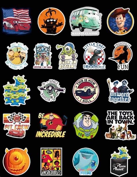 100pcs Disney Pixar Movie Stickers | Etsy