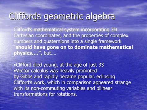 PPT - Clifford Geometric Algebra (GA) PowerPoint Presentation, free download - ID:4363264