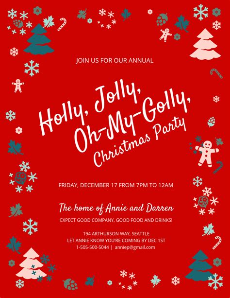 Jolly Christmas Party Invitation - Venngage