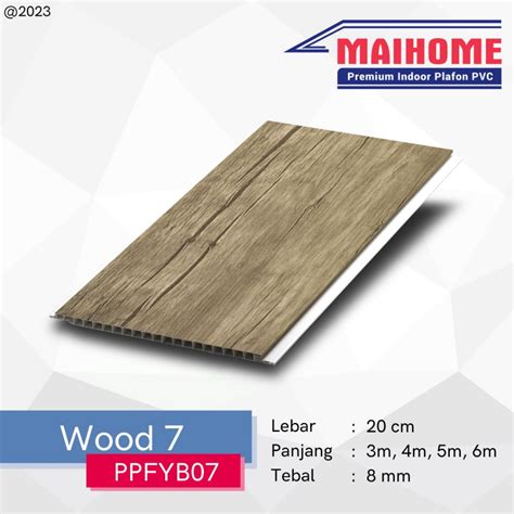 Jual Plafon PVC / Motif Kayu Merk Maihome berkualitas Wood 600cm x 20 cm Motif kayu | Shopee ...