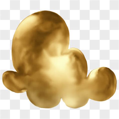 Download Intriguing Gold Cloud Art Installation PNG Online - Creative Fabrica