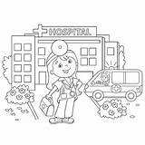 Coloring Nurse For Children Profession Illustration Kids  sketch template