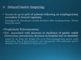 Post esophagectomy complications | PPT