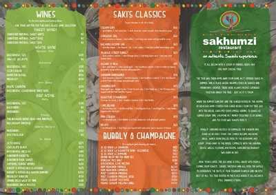 Sakhumzi Restaurant, Soweto - 6980 Vilakazi Street - Menu and Prices