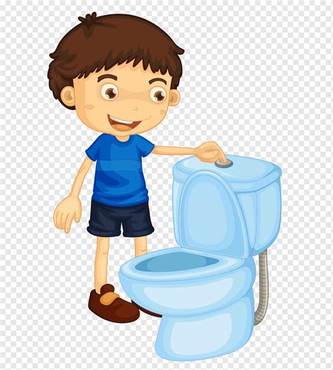 Flush toilet Bathroom, toilet, child, furniture, hand png | PNGWing