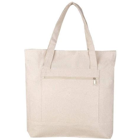 Canvas Tote Bags with Zipper & Wholesale Large Canvas Tote Bags ...