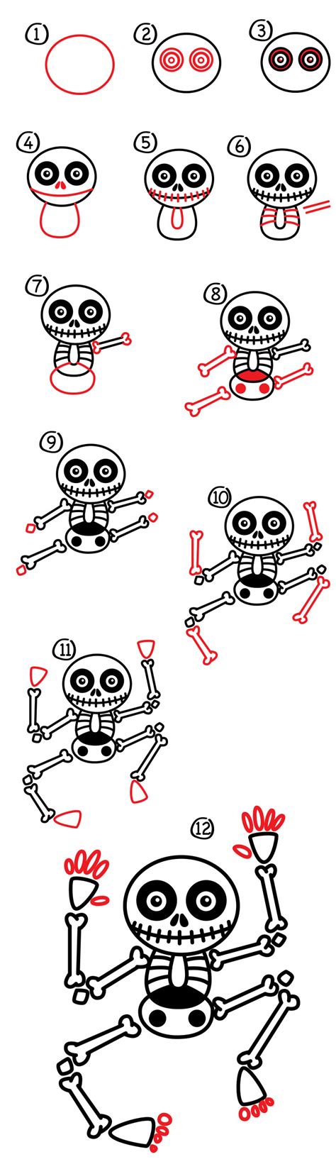 How To Draw A Skeleton - Art For Kids Hub