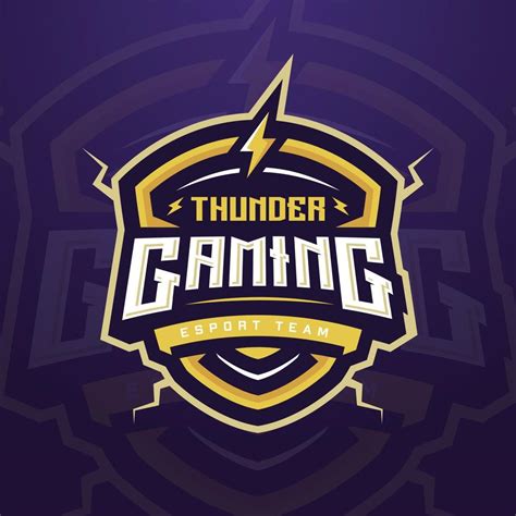 Thunder Gaming Esports Logo Template for Gaming Tournament or Social ...